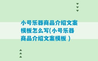 小号乐器商品介绍文案模板怎么写(小号乐器商品介绍文案模板 )