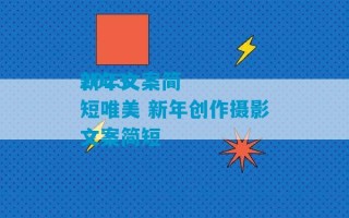 2023
新年文案简短唯美 新年创作摄影文案简短