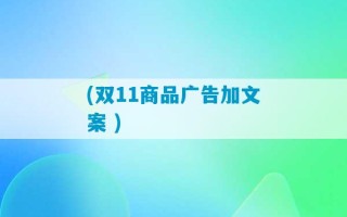 (双11商品广告加文案 )