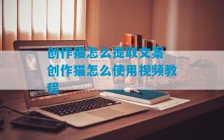 创作猫怎么提取文案 创作猫怎么使用视频教程