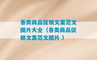 各类商品促销文案范文图片大全（各类商品促销文案范文图片 ）