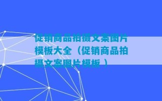 促销商品拍摄文案图片模板大全（促销商品拍摄文案图片模板 ）