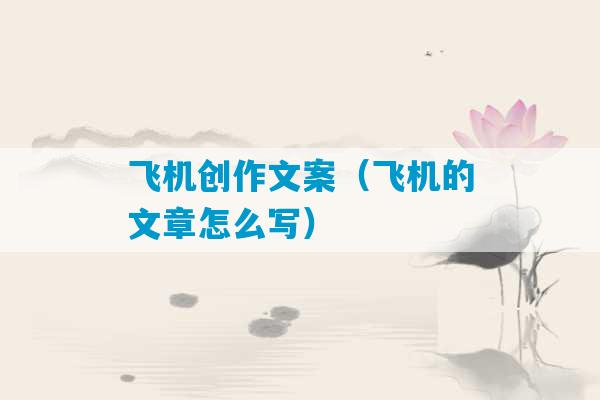 飞机创作文案（飞机的文章怎么写）-第1张图片-臭鼬助手