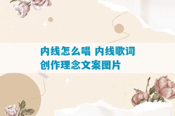 内线怎么唱 内线歌词创作理念文案图片-第1张图片-臭鼬助手